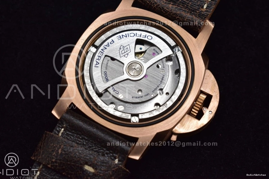 Super Edition N Bronzo Calfskin P.9000 PAM382 VSF 987 V Clone Strap 1:1 Distressed WrinkleFree Best on Brown 1008